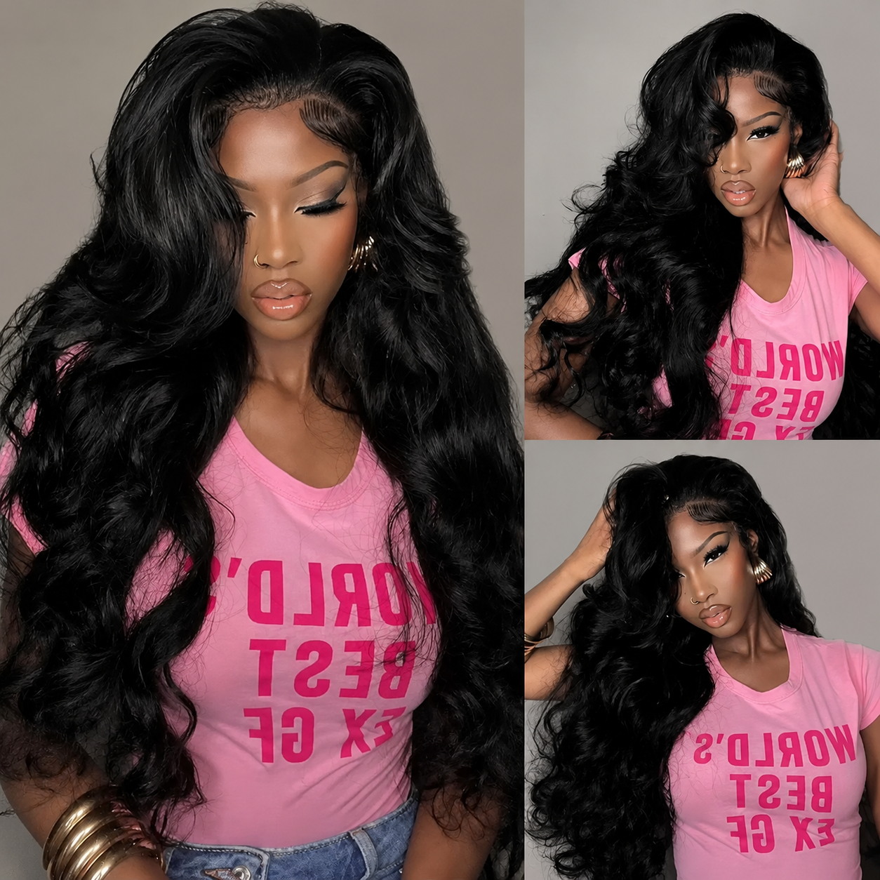 Hd Lace Frontal Wig Human Hair Pre Plucked - 34 inch 13x4 HD Transparent Lace