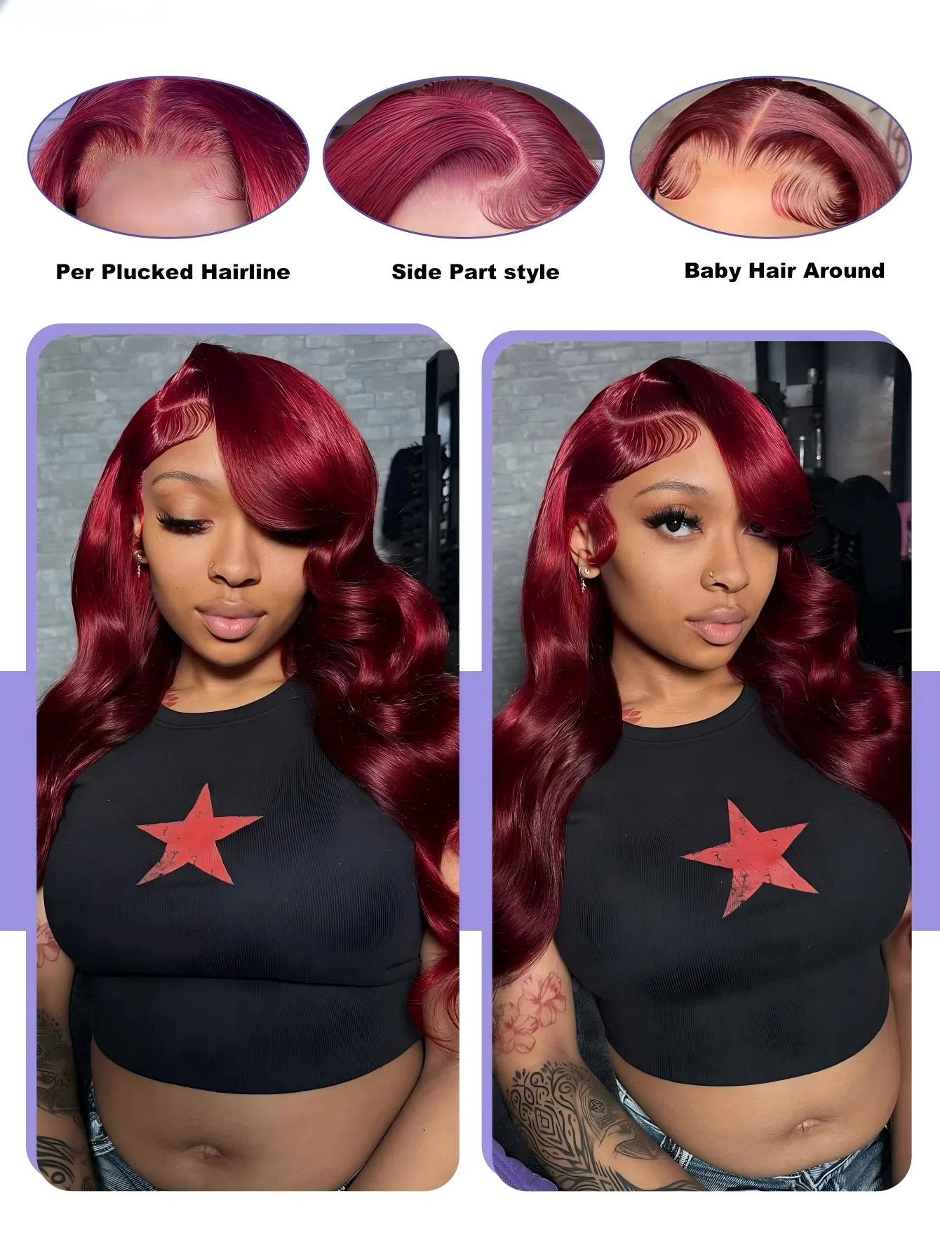 HD Transparent 99J Burgundy Bo - огляд і ціна Lace Front Wigs